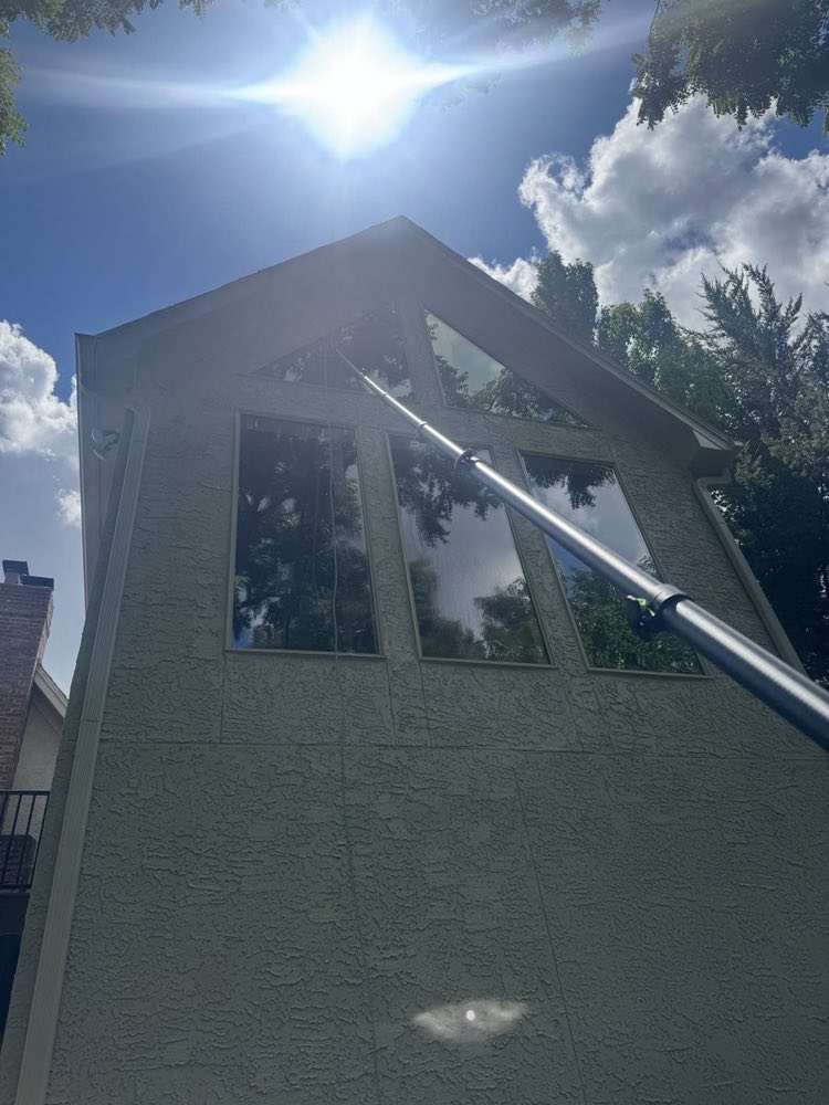 Freshly cleaned residential windows in Johnson County, Kansas
